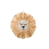 Suspension tête de Lion en raphia - 45 cm