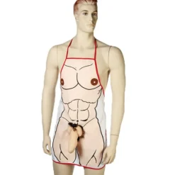 Tablier Sexy "Corps d'Homme et Zizi en Peluche"