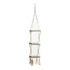 Étagère macramé - 17 x 14 x 110 cm