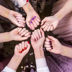 15 Tatouages Lavables EVJF - Couleur Or