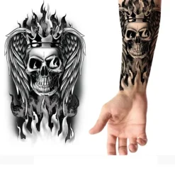 Tatouage temporaire - 14 x 30 cm - Crâne