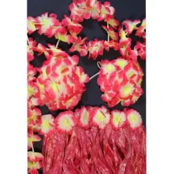 Tenue Hawaïenne pour Femme Rose - 5 pièces - Taille Unique
