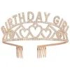 Tiare en métal - 4 x 6 cm - Birthday Girl