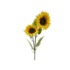Tige de tournesol à 2 têtes - 85 cm