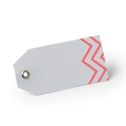 12 Étiquettes Chevron - Corail