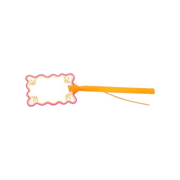 10 étiquettes en papier à personnaliser avec ruban - 6 x 4 cm - Collection Pink Lemonade
