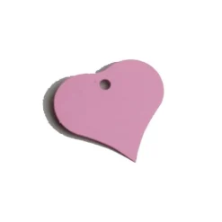 12 Étiquettes Nacrées – Cœur Rose Bonbon