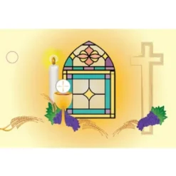 10 Étiquettes Porte-Noms Communion Vitrail