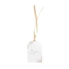 10 Étiquettes + Ruban Satin Taupe - Collection Pampas, Fleurs de Coton et Or