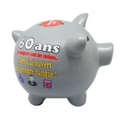 Tirelire Cochon Anniversaire - 60 Ans