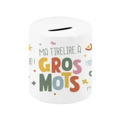 Tirelire en céramique pour enfant "Ma tirelire à gros mots"