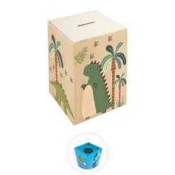 Tirelire personnalisable en bois pour enfant - Explorateur
