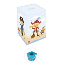 Tirelire personnalisable en bois pour enfant - Pirate