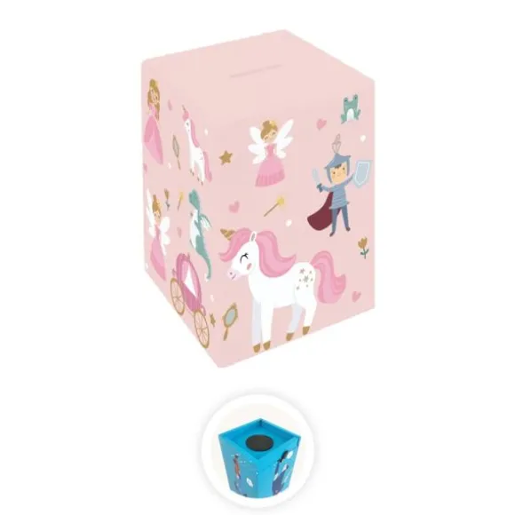 Tirelire personnalisable en bois pour enfant - Princesse