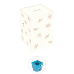 Tirelire personnalisable en bois pour enfant - Fleurs