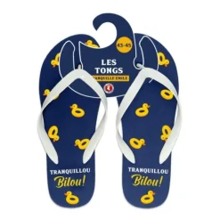 Tongs "Tranquillou Bilou" - Collection Claquettes Chaussettes