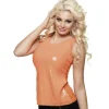 Top à sequins Femme - Orange - Taille M