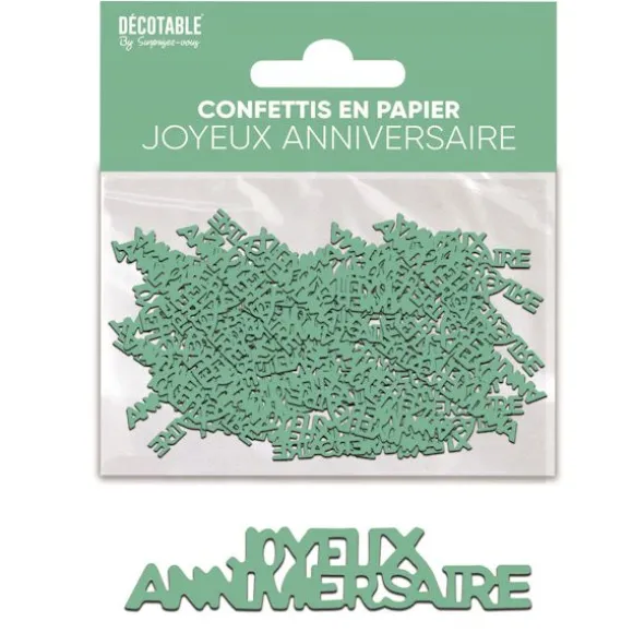 Trio de formes de confettis de table en papier - Couleur au choix