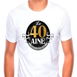 T-shirt à dédicacer Anniversaire - Homme - Age au choix