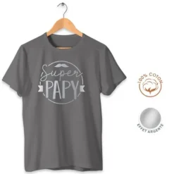 T-shirt pour homme " Super Papy " - Taille au Choix