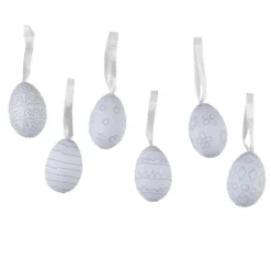 Œuf en mousse à décorer et à suspendre - 4 x 6 cm - Pâques - Modèle Aléatoire