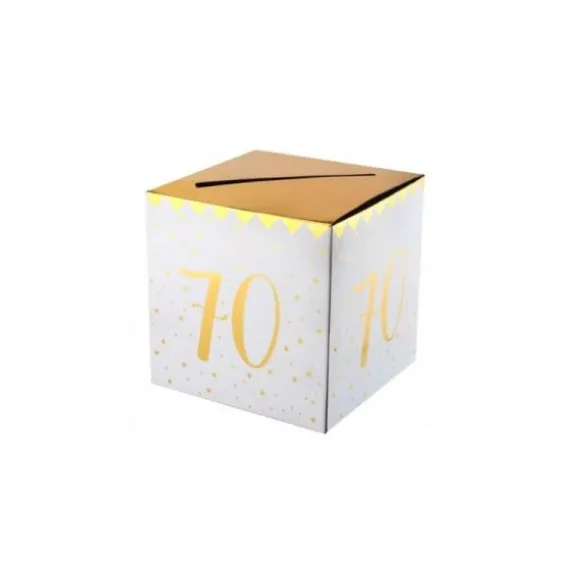 Urne Anniversaire - Blanc et Or - Age au choix