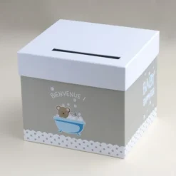 Urne Baby Shower - Nounours bleu