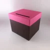 Urne Carrée Bicolore Chocolat/ Fuschia