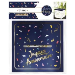 Urne - Joyeux Anniversaire - Collection Confettis