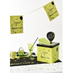 Urne "Joyeux Anniversaire" - Vert