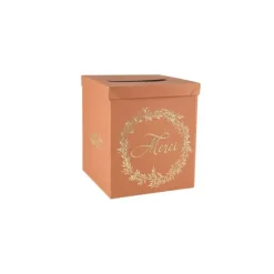 Urne Merci - Collection Jolis Brins - Terracotta et Or