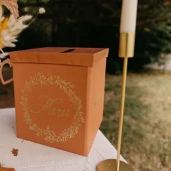 Urne Merci - Collection Jolis Brins - Terracotta et Or