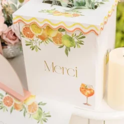 Urne "Merci" - 21 x 21 x 25 cm - Collection Fizz Agrume