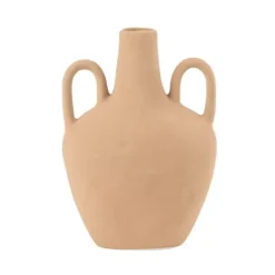 Vase en grès - Sahara - 20 x 14 cm - Couleur Camel