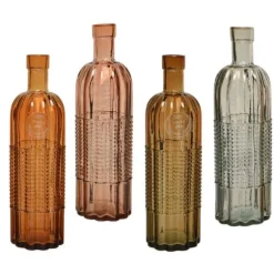 Vase en verre - Recycle ton chaud - 24 cm - Couleur Aléatoire
