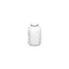 Vase en verre transparent avec rainures