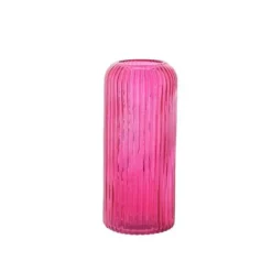 Vase en verre - Zoé - 8,5 x 20 cm - Couleur Framboise