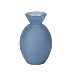 Vase ondulé en verre - 6 x 8,5 cm - Couleur Parme