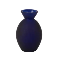 Vase ondulé en verre - 6 x 8,5 cm - Couleur Parme