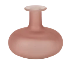 Vase ondulé en verre - 6 x 8,5 cm - Couleur Parme