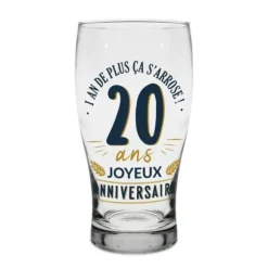 Verre à bière pour anniversaire - Âge au choix