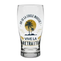 Verre à bière pour retraite - Vive la retraite