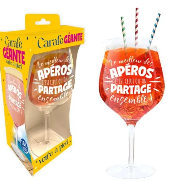 Verre à pied géant - 1,6 l - Collection Apéro