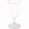 6 verres à pied en polystyrène - 207 ml - Couleur au choix