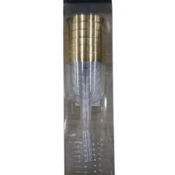 6 verres à vin en plastique avec bordure dorée - 180 ml