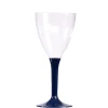 10 Verres à Vin - Plastique Bleu Marine