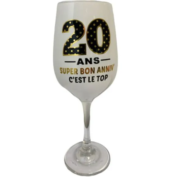 Verre à Vin Blanc - Anniversaire - Age au Choix