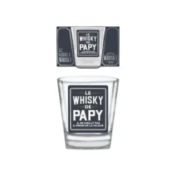 Verre à Whisky affectif - Le Whisky de Papy - Collection Famille d'Amour