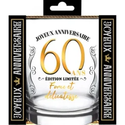 Verre à whisky en verre pour anniversaire - Âge au choix