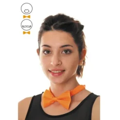 Véritable noeud papillon - Orange fluo